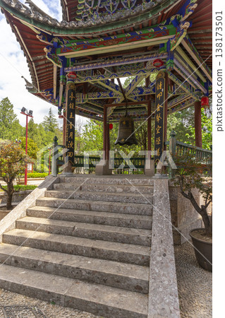 Lijiang, China - April 11, 2024 : Wangu Tower on Lion Hill in Lijiang old town, China on April 11, 2024. 138173501