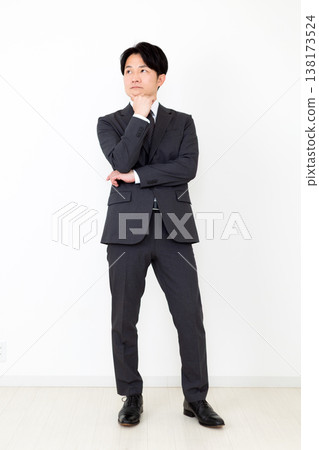 Middle-aged middle man businessman 138173524