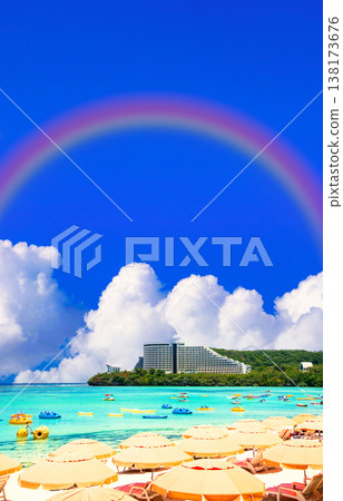 The beautiful coral reefs of Tumon Bay, Guam. 138173676