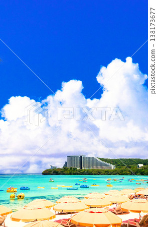 The beautiful coral reefs of Tumon Bay, Guam. 138173677
