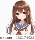 A cute, innocent-looking girl with light brown hair. 138174528