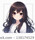 A quiet girl with long black hair 138174529