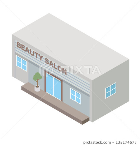 美容美髮店的建築示意圖 美容美髮店的建築示意圖 138174675