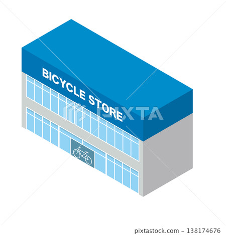 自行車商店建築插圖 自行車商店建築插圖 138174676