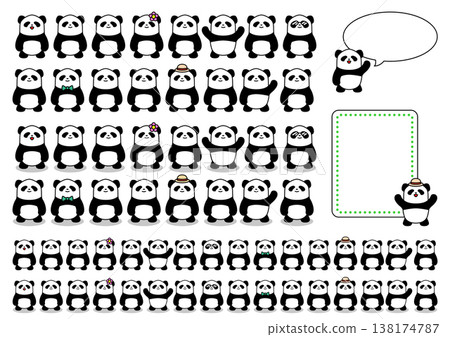 Greeting Panda Line Set Greeting Panda Line Set 138174787