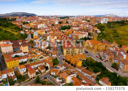 Aerial view on the city Soria. Spain 138175378