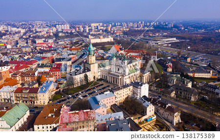 Aerial view on the city Lublin. Poland Aerial view on the city Lublin. Poland 138175389