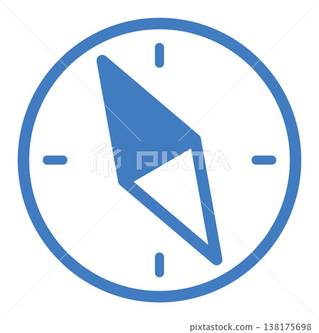 Compass icon (blue) 138175698