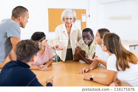 Different people studying foreign languge together Different people studying foreign languge together 138175876