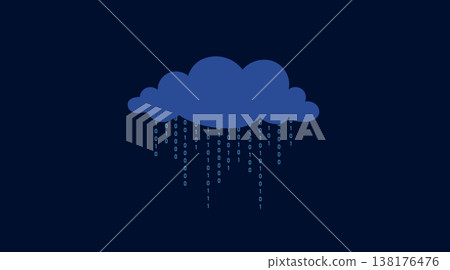 Binary Rain background. Techno banner with abstract hacker code. Digital data technology concept. Vector illustration Binary Rain background. Techno banner with abstract hacker code. Digital data technology concept. Vector illustration 138176476