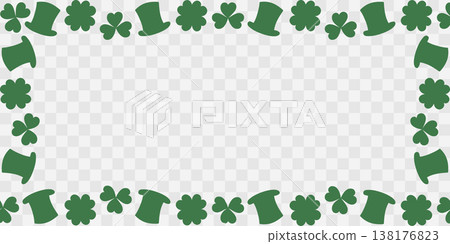 Rectangular Promo banner with clover leaves and hat St Patricks day Copy space Template Minimalistic Flat design. Vector illustration Greetings Promotional Print Materials Banner, leaflet, labels, tag Rectangular Promo banner with clover leaves and hat St Patricks day Copy space Template Minimalistic Flat design. Vector illustration Greetings Promotional Print Materials Banner, leaflet, labels, tag 138176823