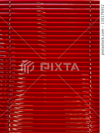 Red window blinds Red window blinds 138176952