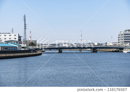 Scenery of the Tsurumi River flowing through Kanagawa Prefecture Scenery of the Tsurumi River flowing through Kanagawa Prefecture 138176987