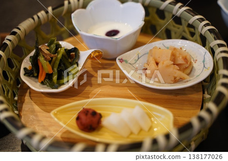 Breakfast at a Japanese-style inn Breakfast at a Japanese-style inn 138177026