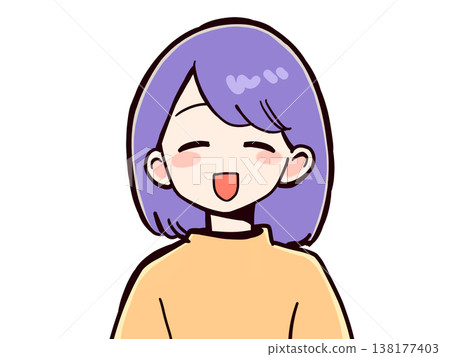 一個微笑的年輕女子的上身 138177403