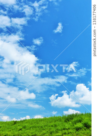 A refreshing blue sky and grassland scenery A refreshing blue sky and grassland scenery 138177406