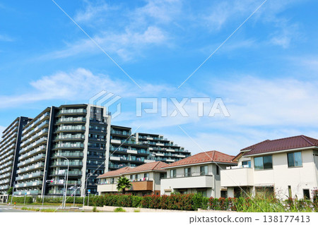 Refreshing blue sky and cityscape Refreshing blue sky and cityscape 138177413