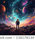 Astronaut s Cosmic Vision A Breathtaking Journey Through Space and Celestial Wonders Above 138178130