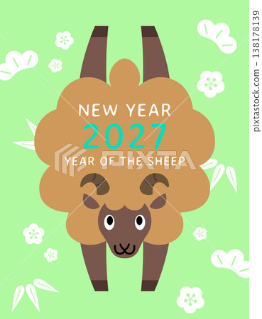 Zodiac year of sheep or ram vector illustration Zodiac year of sheep or ram vector illustration 138178139