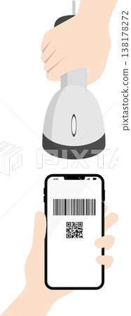 使用智慧型手機進行條碼支付。 使用智慧型手機進行條碼支付。 138178272