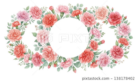 紅色花環材料 138178402