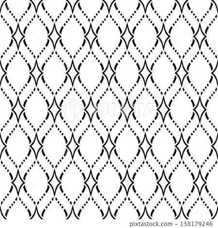 Seamless Geometric Dots and Diamonds Pattern. Seamless Geometric Dots and Diamonds Pattern. 138179246