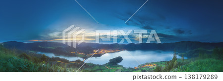 Mountain landscape Ponta Delgada island, Azores 138179289