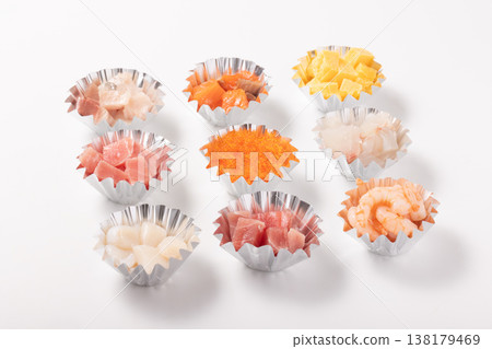 Seafood Chirashi Sushi Ingredient Set 138179469