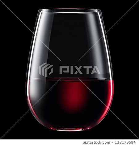 Glass of red wine isolated on a dark background with clipping path, concept of elegance and tasting. Refinement and sophistication Glass of red wine isolated on a dark background with clipping path, concept of elegance and tasting. Refinement and sophistication 138179594