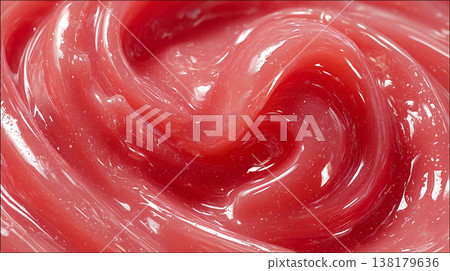 Closeup of glossy hot pink gel texture in smooth creamy skincare style on light backdrop, modern aesthetic of skincare ad style Closeup of glossy hot pink gel texture in smooth creamy skincare style on light backdrop, modern aesthetic of skincare ad style 138179636