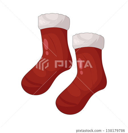 Illustration of Winter socks 138179786