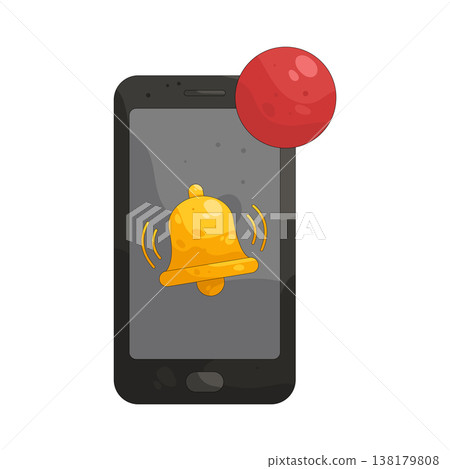 Illustration of phone notification   138179808