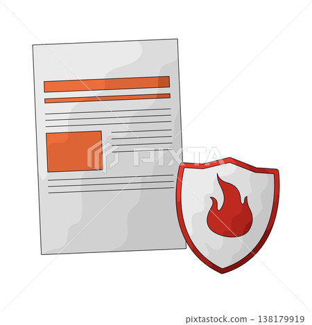 Illustration of Fire insurance Illustration of Fire insurance 138179919
