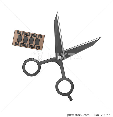 Illustration of Film Cut Illustration of Film Cut 138179936