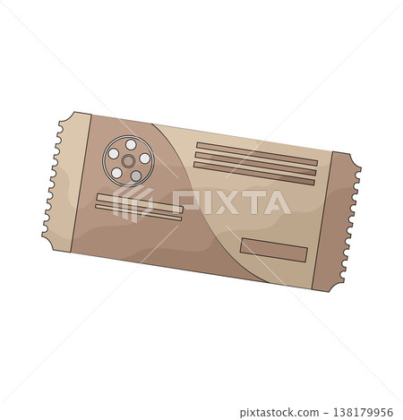 Illustration of Cinema Ticket 138179956