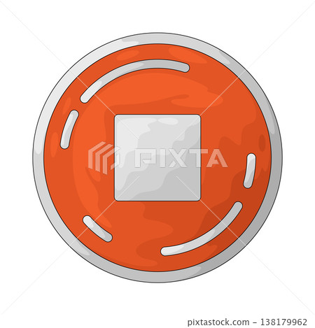 Illustration of Stop Button 138179962