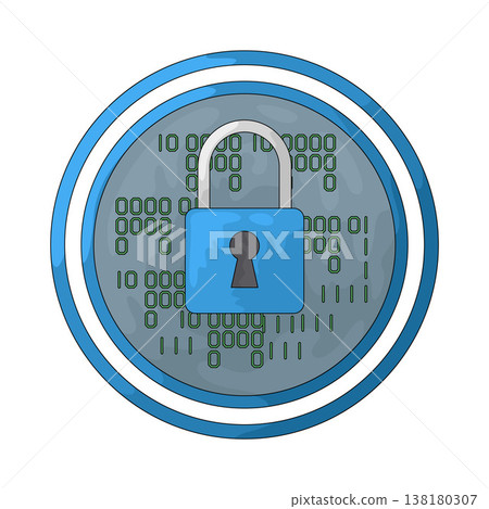 Illustration of binary security code 138180307