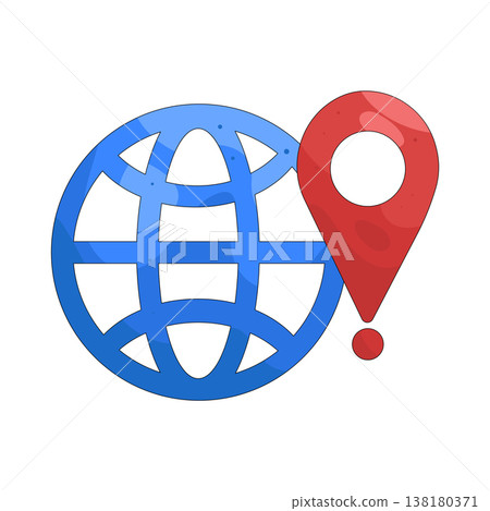Illustration of World location Illustration of World location 138180371