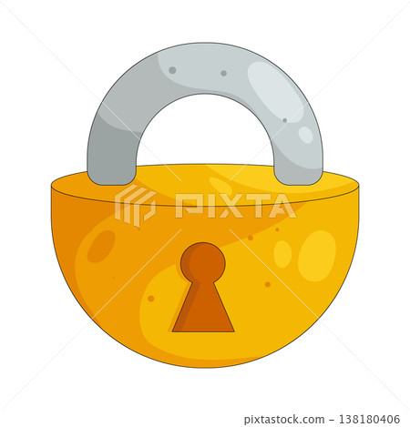 Illustration of padlock Illustration of padlock 138180406