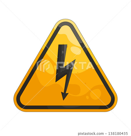 Illustration of high voltage sign Illustration of high voltage sign 138180435