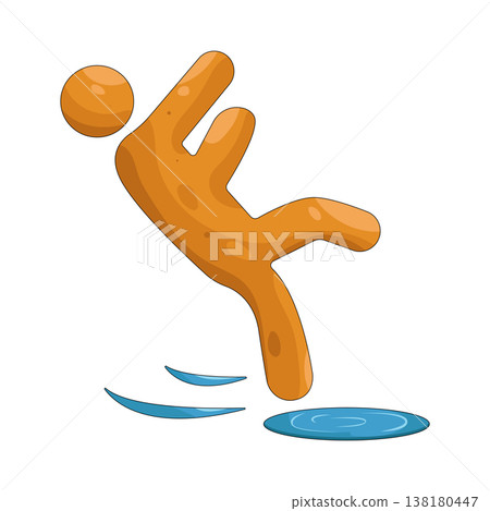 Illustration of slip hazard 138180447