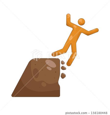 Illustration of fall hazard 138180448