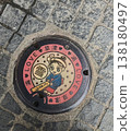 Kusatsu Onsen Manhole Cover Illustration 138180497