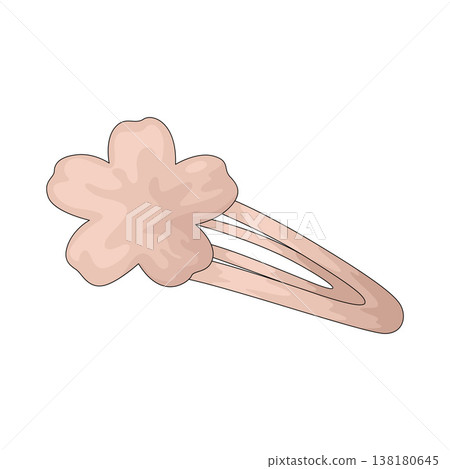 Illustration of Hair Clip Illustration of Hair Clip 138180645