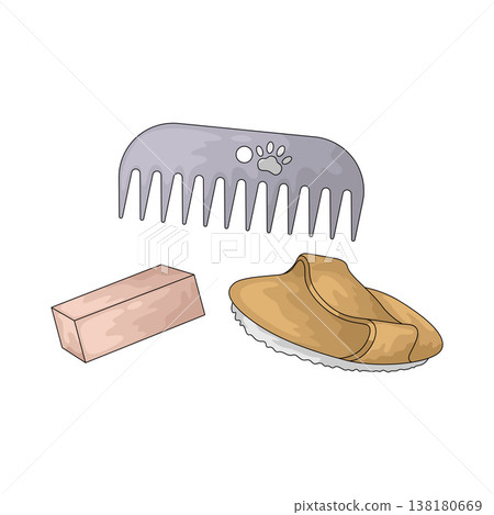 Illustration of Grooming tool Illustration of Grooming tool 138180669