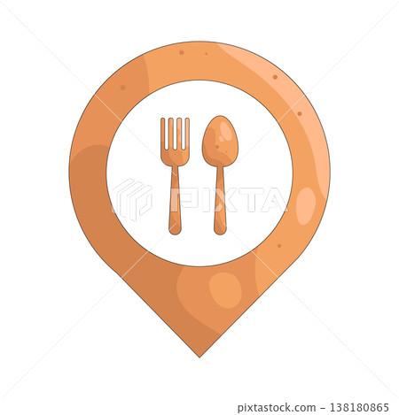 Illustration of Restaurant location Illustration of Restaurant location 138180865