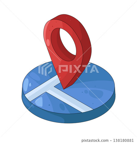 Illustration of location pin Illustration of location pin 138180881