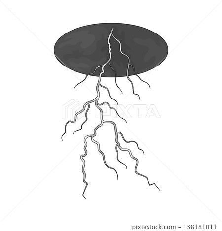 Illustration of lightning Illustration of lightning 138181011