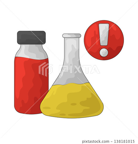 Illustration of chemical alert Illustration of chemical alert 138181015