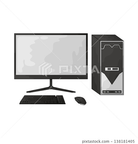 Illustration of Gaming Computer 138181405